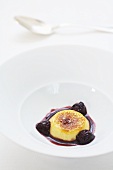 Creme brulee with preserved figs