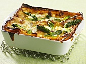 Green asparagus and apple lasagne