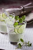 Cucumber veloute with mint