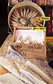 Dried fish in a shop (Perpignan, France)