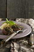Venison medallions with apple and chestnut puree (South Tyrol)