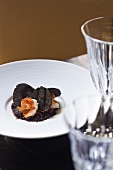 Black truffle with prawns