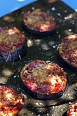 Eggplant slices baked with Parmigiano