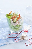 Shrimp salad in a glass