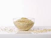 Quinoa in a glass bowl