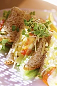 Vegetable and cress sandwiches