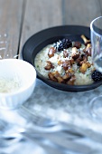 Risotto with chanterelles and blackberries