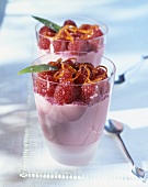 Raspberry yogurt cream