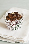 A gluten-free chocolate cupcake