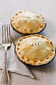 Two mini chicken and sweetcorn pies