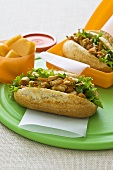 Chicken and couscous rolls for school lunch