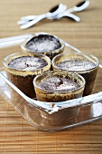 Chocolate cakes in glasses