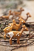 Deer-shaped butter biscuits