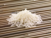Long-grain rice on bamboo sticks