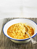 Arroz meloso (Spanish rice dish) with gold mackerel