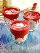 Raspberry and yogurt cream
