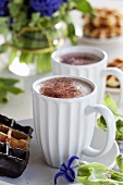 Hot chocolate with waffles