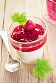 Raspberry yogurt dessert