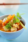 Prawn soup with vegetables and coconut milk (Thailand)