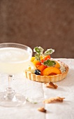 Fruit tartlets and champagne