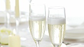 Two glasses of sparkling wine