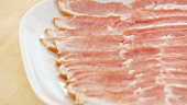 Rashers of bacon on a plate