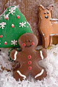 Christmas biscuits (a reindeer, a Christmas tree and a gingerbread man)