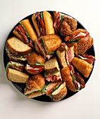 Platter of Mixed Party Sandwiches