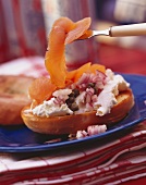 A Bagel with Lox and Cream Cheese