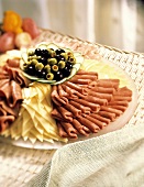 Deli Meat and Cheese Platter; Olives