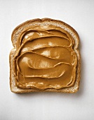 Peanut Butter on Single Slice of White Bread