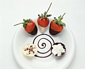 Chocolate Dipped Strawberries and Chocolate Cups