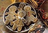 Decorated Gingerbread People for Christmas