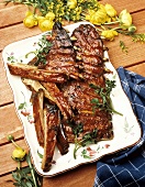 Platter of Barbecued Spare Ribs