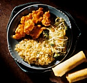 General Tso Chicken and Vegetable Fried Rice