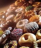 Variety of Assorted Doughnuts (Soft Focus)