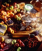 Fresh Fruit and Baking Ingredients Still Life