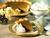 A Slice of Pumpkin Pie with Whipped Cream