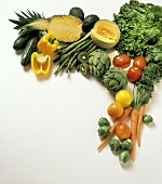 Stillleben mit Gemüse und Früchten