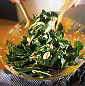 Tossing Spinach Salad