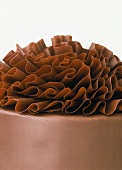 Schokoladenkuchen mit Schokofächer