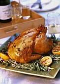 Whole Roasted Chicken with Lemon and Rosemary