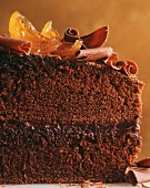 Chocolate Cake with Chocolate Curls