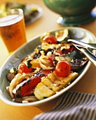 Grilled Vegetables Topped with Goat Cheese