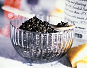 Caviar in a Glass Bowl