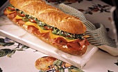 Reichhaltiges Baguettesandwich (Sub-Sandwich)