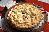 Apple Pie with the American Flag