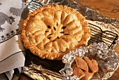 An Apple Pie on a Cooling Rack