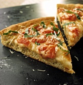 Pizza Margherita (Tomato and mozzarella pizza with basil)