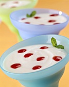 Vanilla Yogurt with Jelly Polka Dots